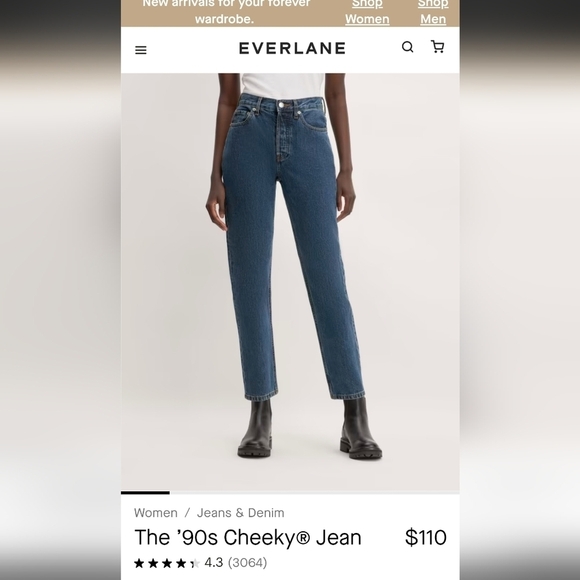 C- NWT Everlane 90s cheeky Jean, size 24 - Picture 1 of 6